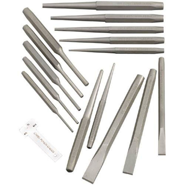 Clarke ET138 16-piece Punch & Chisel Set