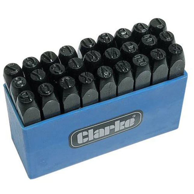 Clarke ET145 6mm Letter Punch Set
