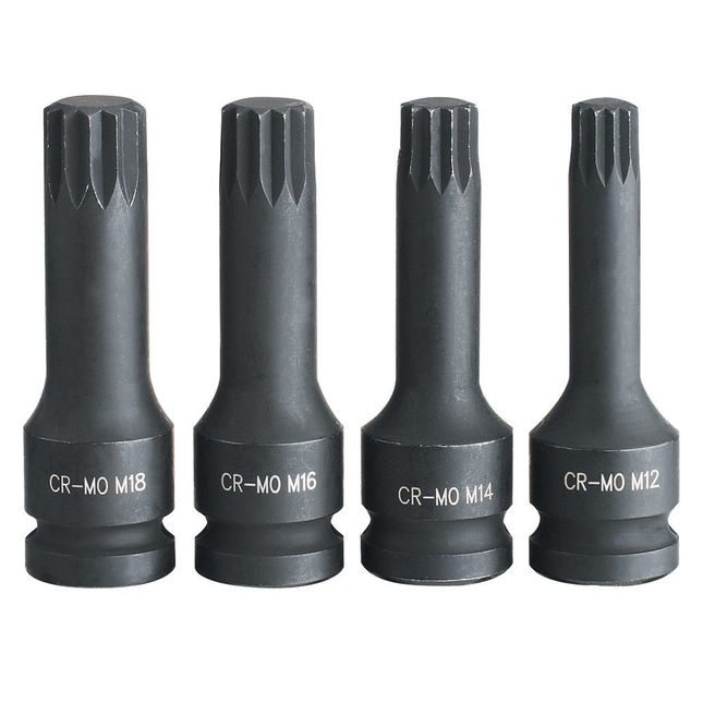 Clarke PRO216 4 Piece Impact Spline Set