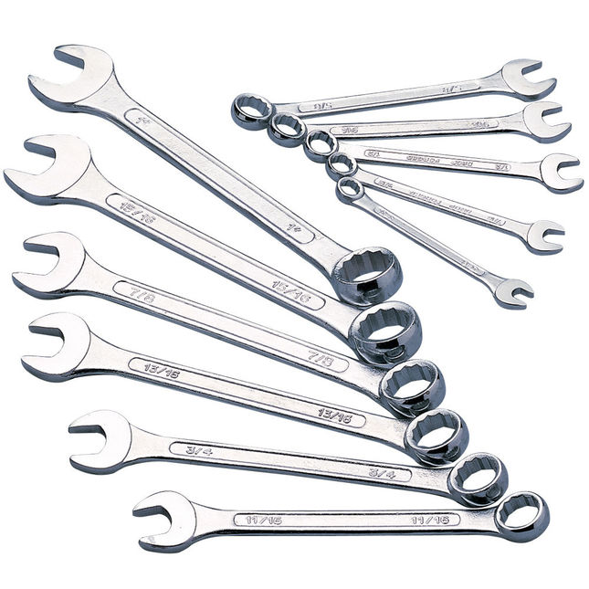 Clarke CHT106 11 piece AF Combination Spanner Set