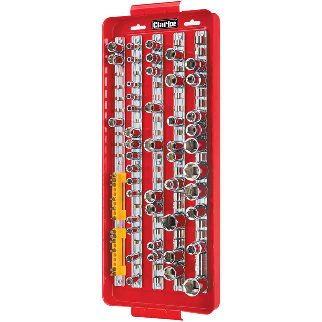 Clarke CHT646 110 Piece Socket Rail Tray
