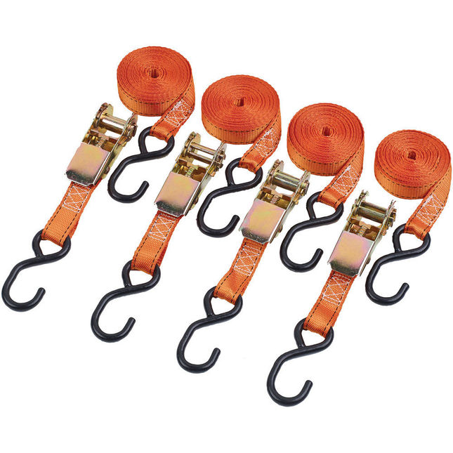 Clarke CHT758 4.5m Heavy Duty Ratcheting Tie Down (Pack Of Four)