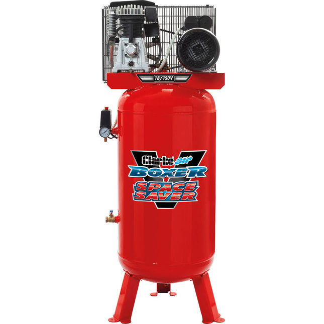 Clarke Boxer 18/150 V Electric Belt Driven Vertical Air Compressor