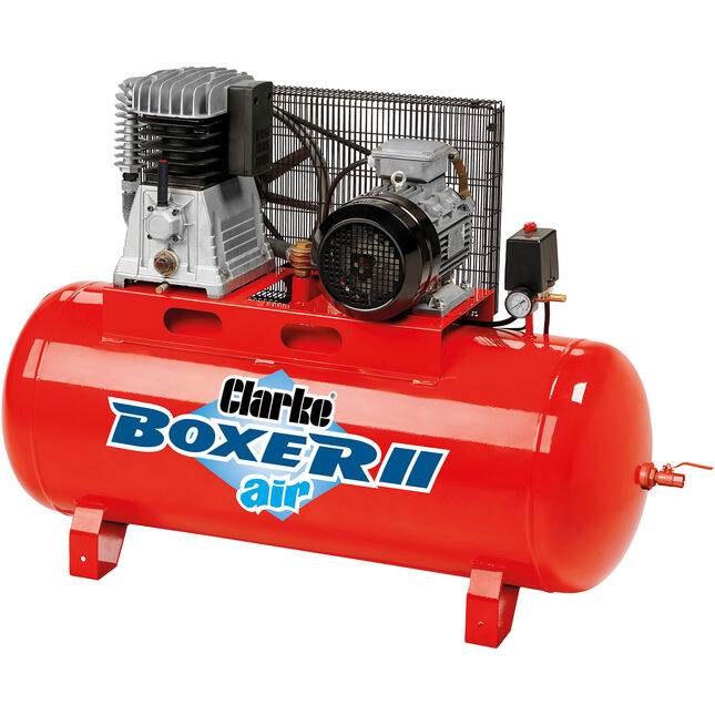 Clarke Boxer II 23/200 (O/L) 21.4CFM 200L 5.5HP Belt Driven Air Compressor (400V)