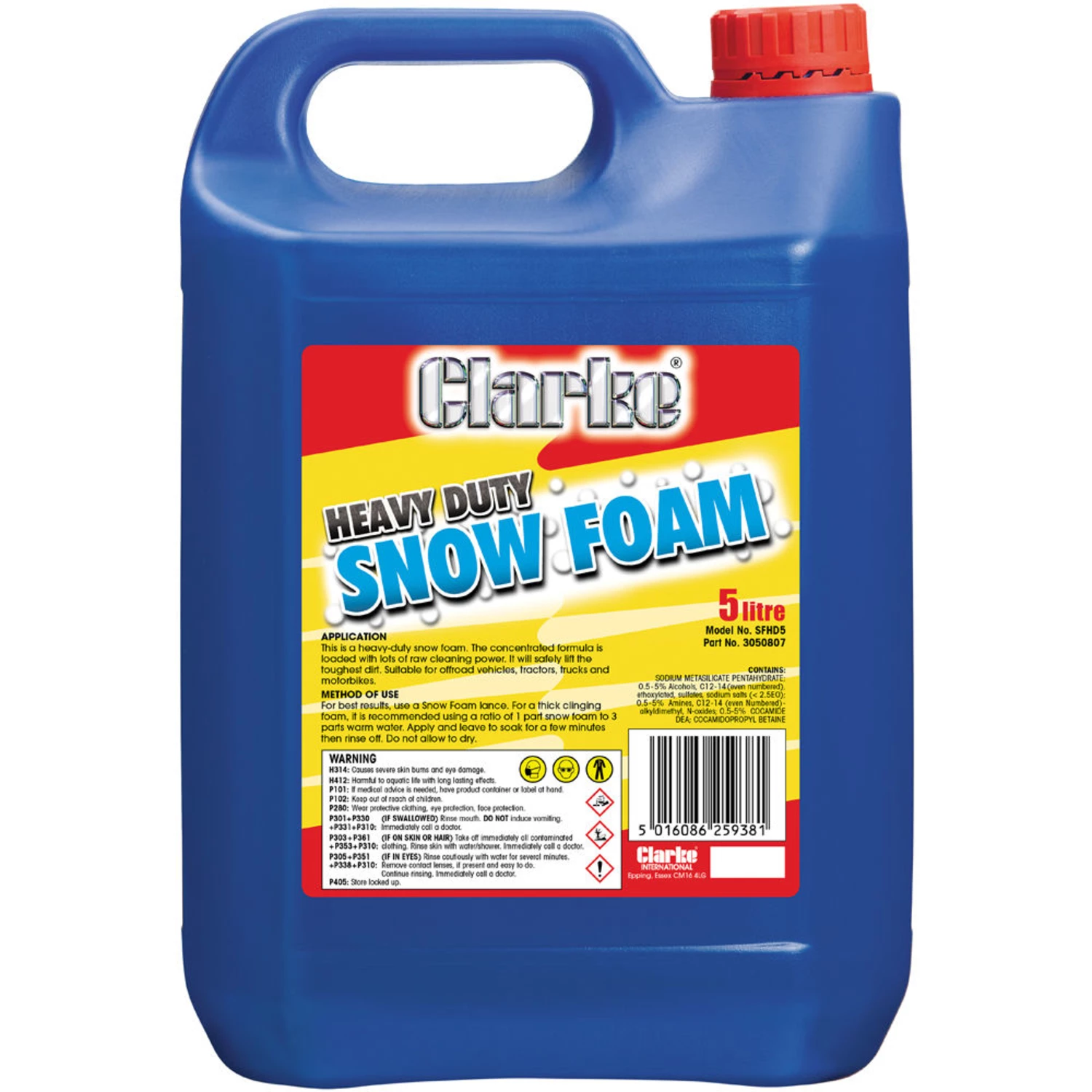 Clarke SFHD5 Heavy Duty Snow Foam (5 Litres) - Clarke
