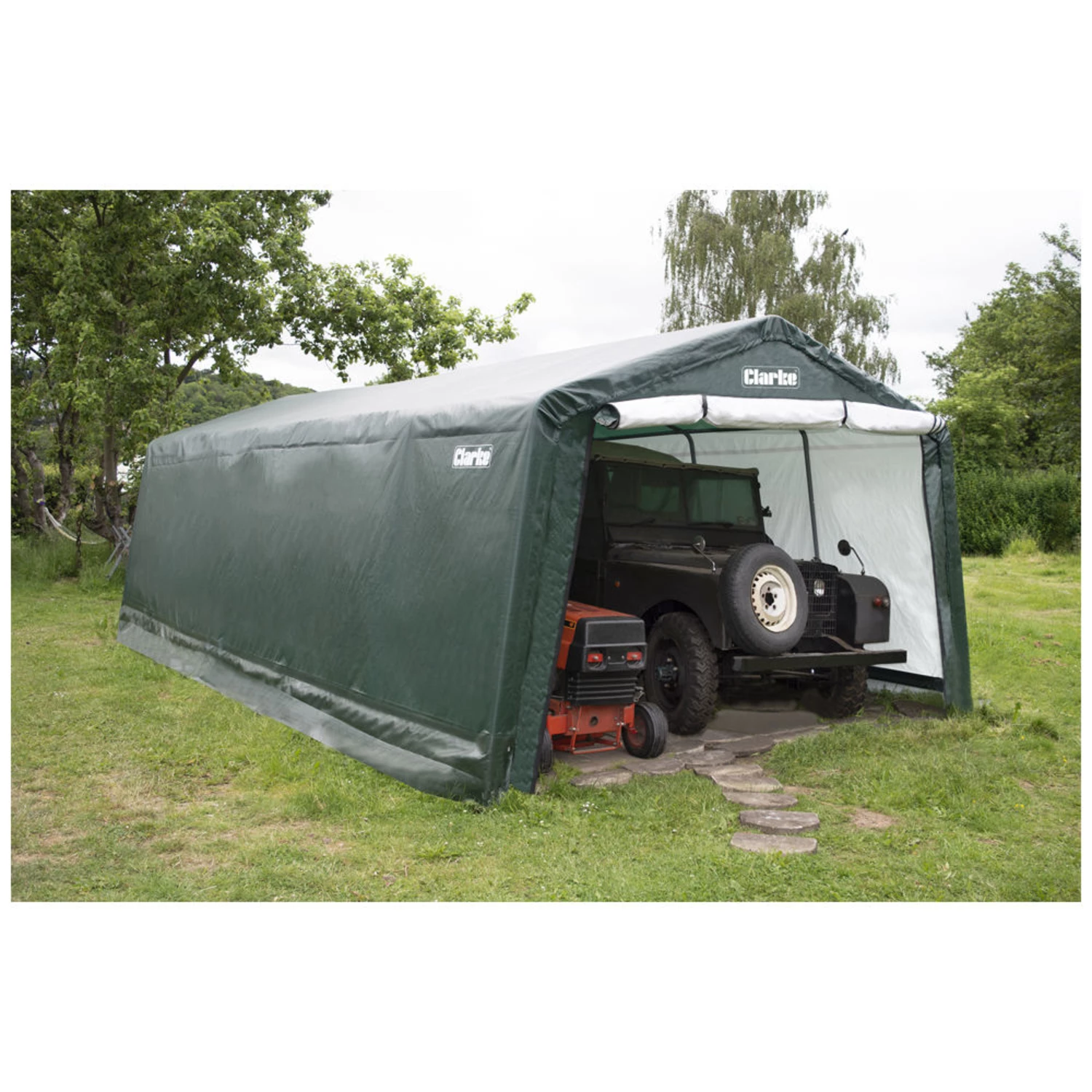Clarke CIG81224 Garage / Workshop - Green (7.3 x 3.7 x 2.5m