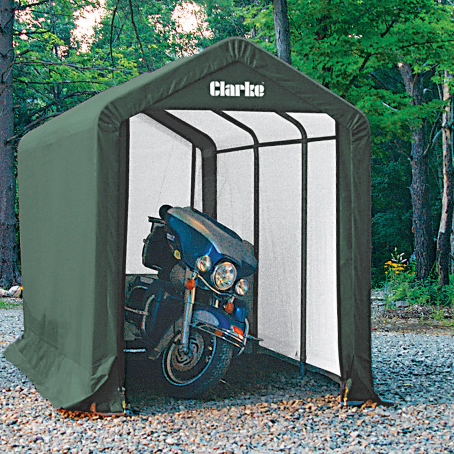 Clarke CIS8612 Motorcycle Shelter/Shed (3.65 x 1.8 x 2.43m
