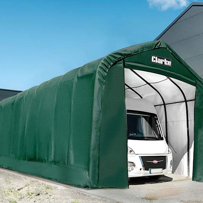 Clarke CIG1640 XX-Large Garage / Workshop with Apex Roof - Green