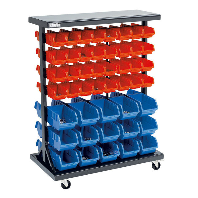 Clarke CSR94 Mobile Double Sided Storage Bin Rack
