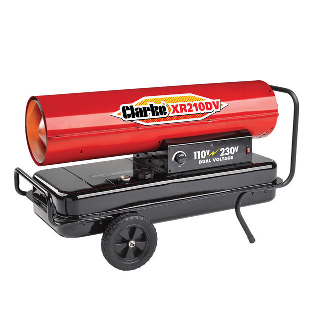 Clarke XR210DV 61.5kW Paraffin/Diesel Dual Voltage Industrial Space Heater (110V/230V)