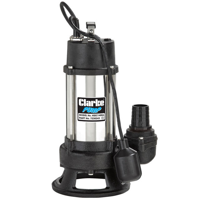 Clarke HSEC1400A - 1400W (1HP) Heavy Duty Submersible Cutter Pump