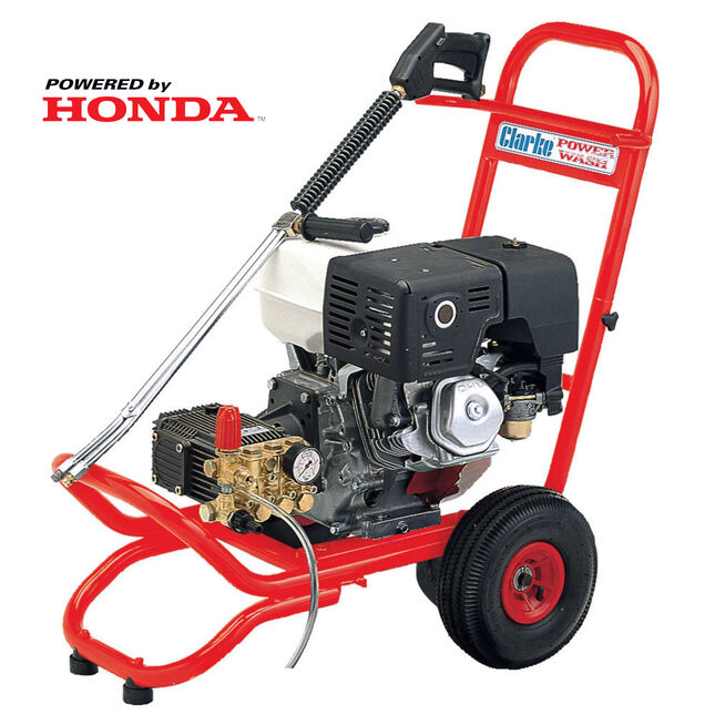 Clarke PLS200AH 11HP Honda Powered Heavy Duty Petrol Pressure Washer - 200 bar (2900psi) 