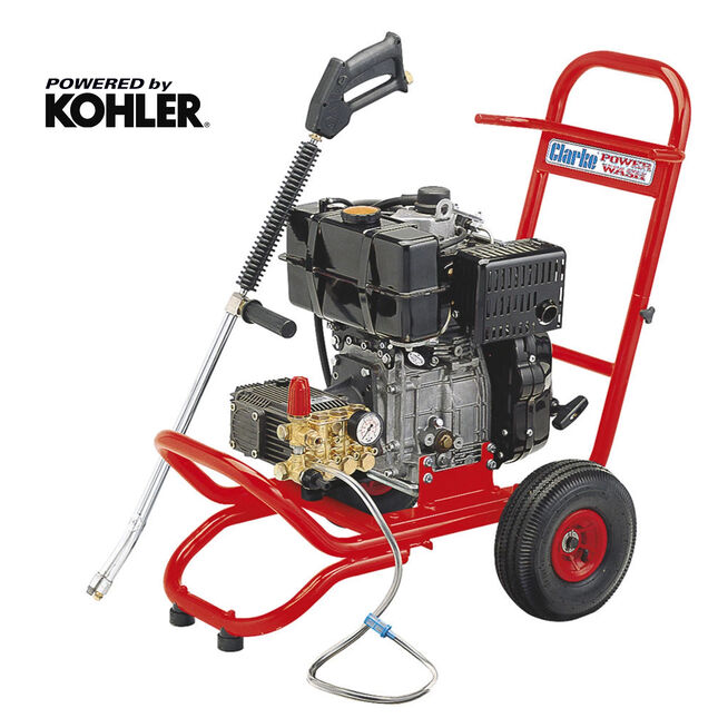 Clarke DLS200AL 10HP Kohler Powered Heavy Duty Diesel Pressure Washer - 200 bar (2900 psi)