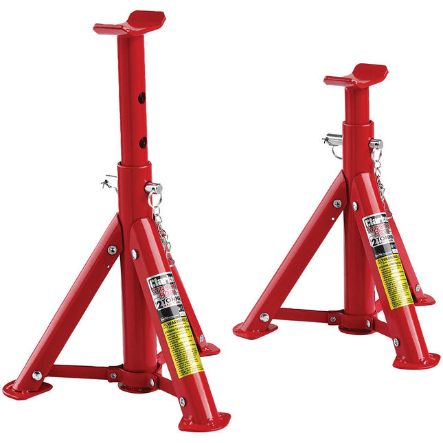 Clarke CAX2TFB Pair of  2 Tonne Folding Axle Stands (1T per stand)