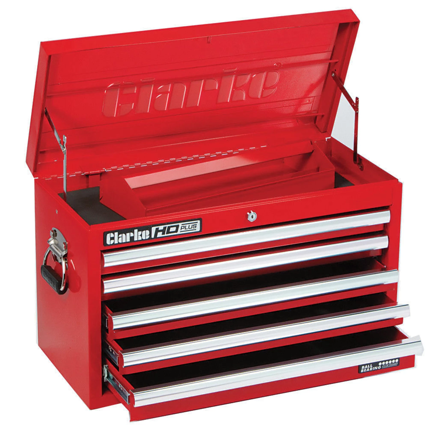 Clarke CBB205C HD Plus 5 Drawer Tool Chest (Red) - Clarke