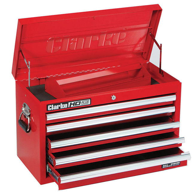 Clarke CBB205C HD Plus 5 Drawer Tool Chest (Red)