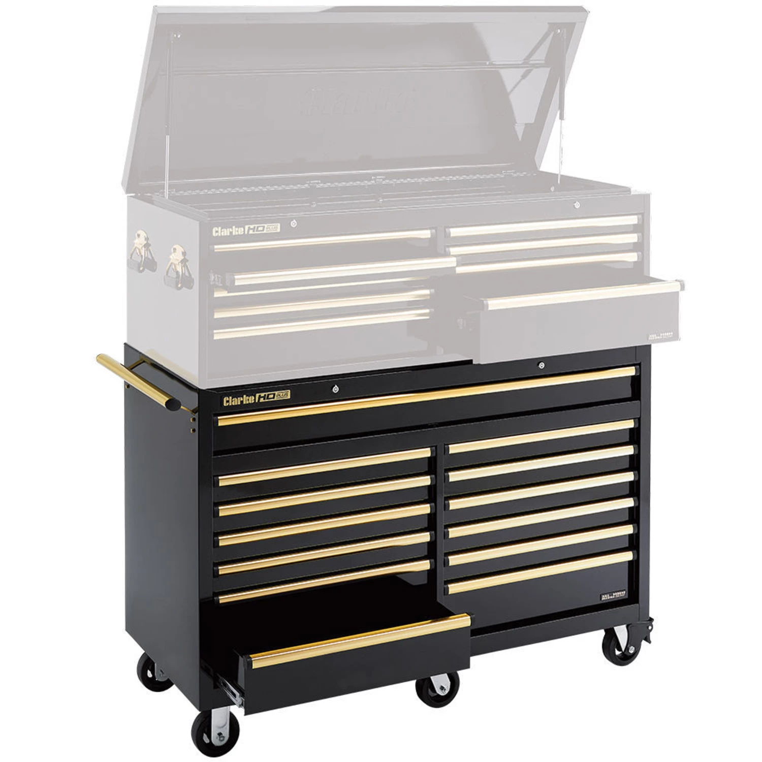 Clarke CBB230BGC Extra Large HD Plus 13 Drawer Tool Cabinet (Black