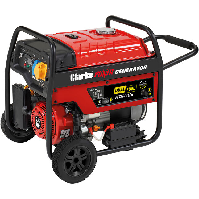 Clarke DG3600ADVES 7.5HP Dual Fuel Petrol/LPG Generator (230/110V)