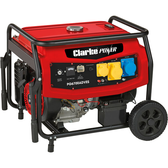 Clarke PG6700ADVES 6kVA Dual Voltage (230V/110V) Petrol Generator
