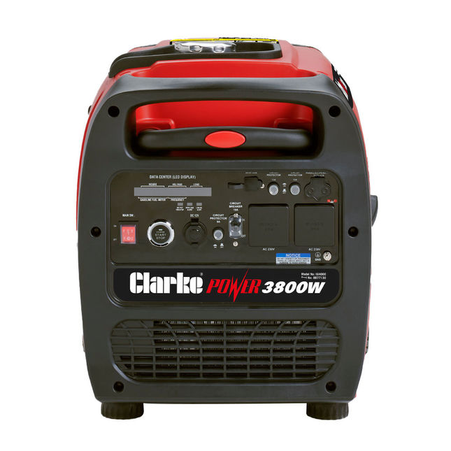 Clarke IG4000 3.8kW Petrol Inverter Generator - Clarke International ...