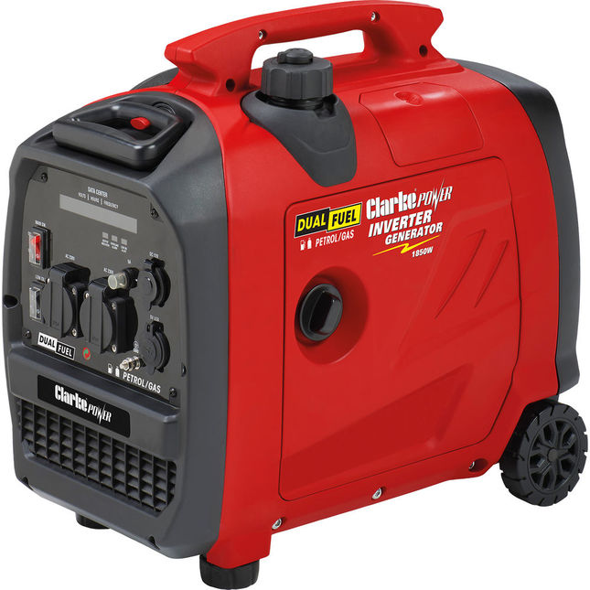 Clarke DFI1950 1.85kVA  Duel Fuel Petrol / LPG Inverter Generator