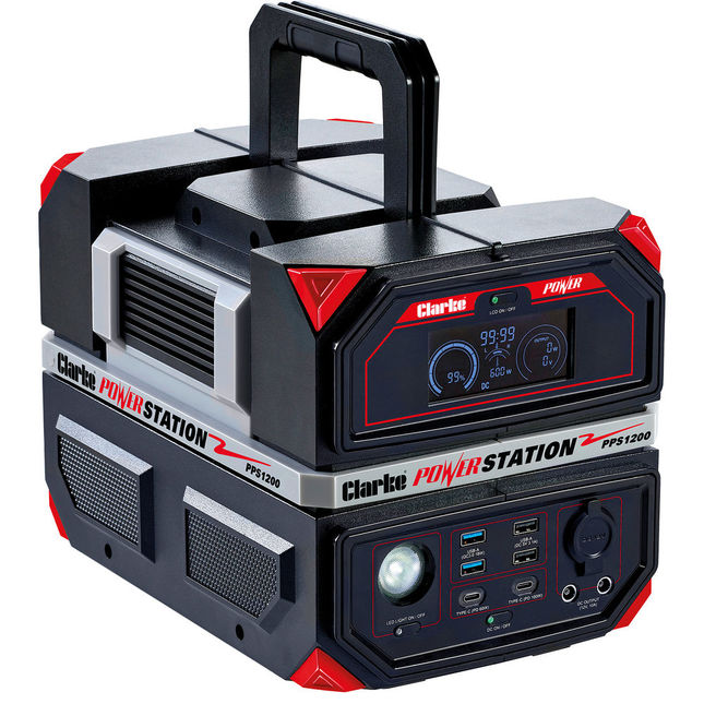 Clarke PPS1200 1200W 504Wh Portable PowerStation
